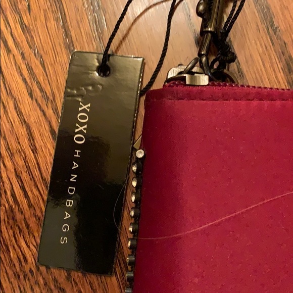 Vynil mini purse with xo design and jewelled side - Picture 2 of 5